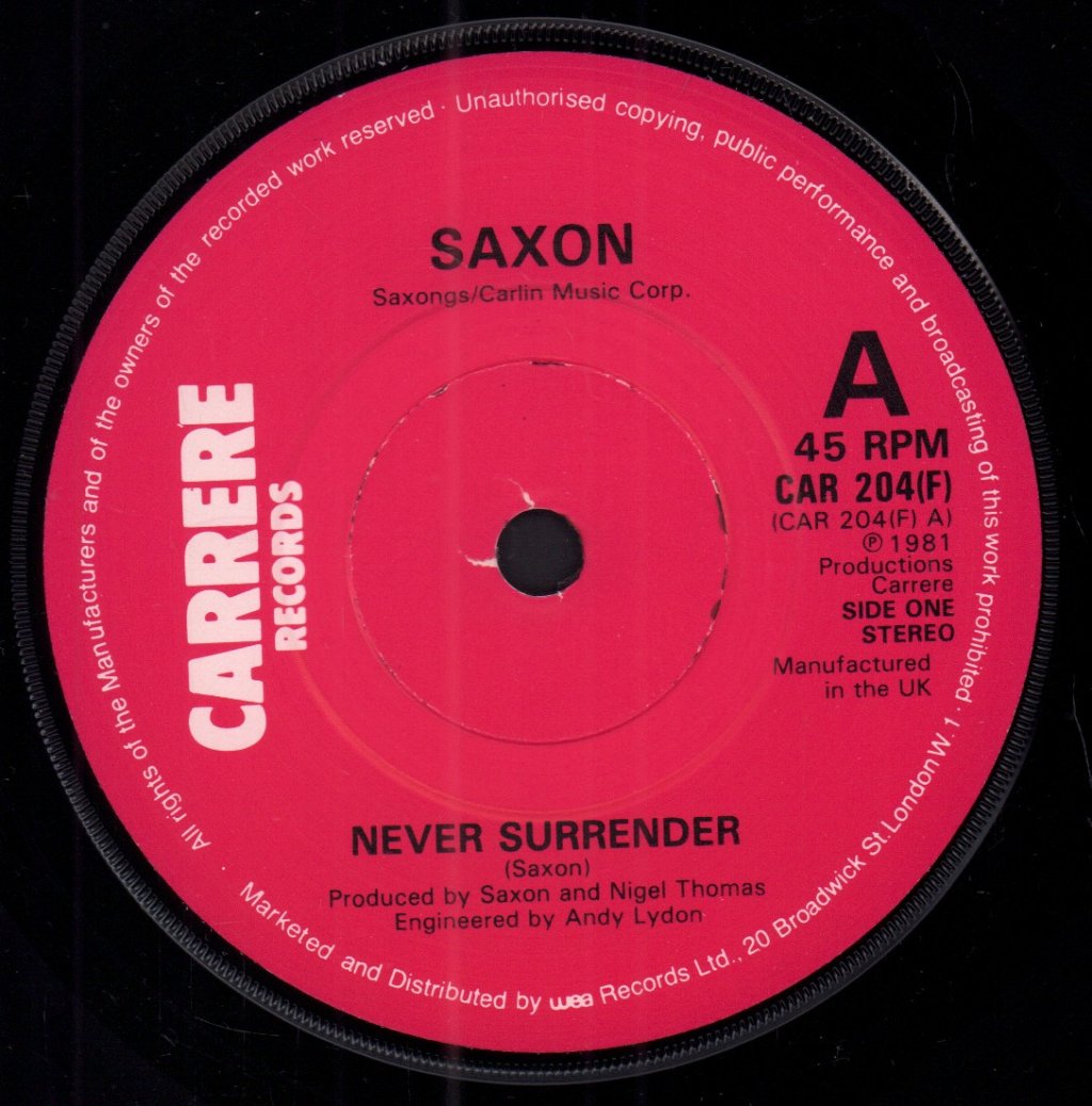 Saxon - Never Surrender - Double 7 Inch