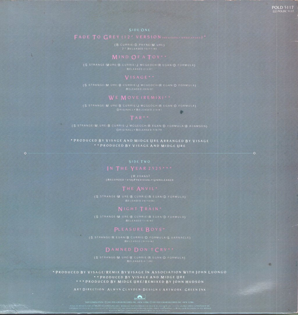 Visage - Fade To Grey (Singles Collection) - Lp