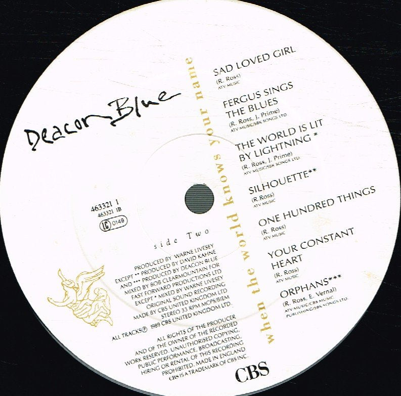 Deacon Blue - When The World Knows Your Name - Lp