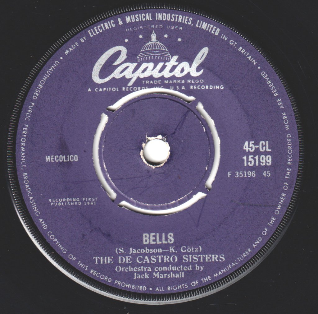 De Castro Sisters - Red Sails In The Sunset - 7 Inch
