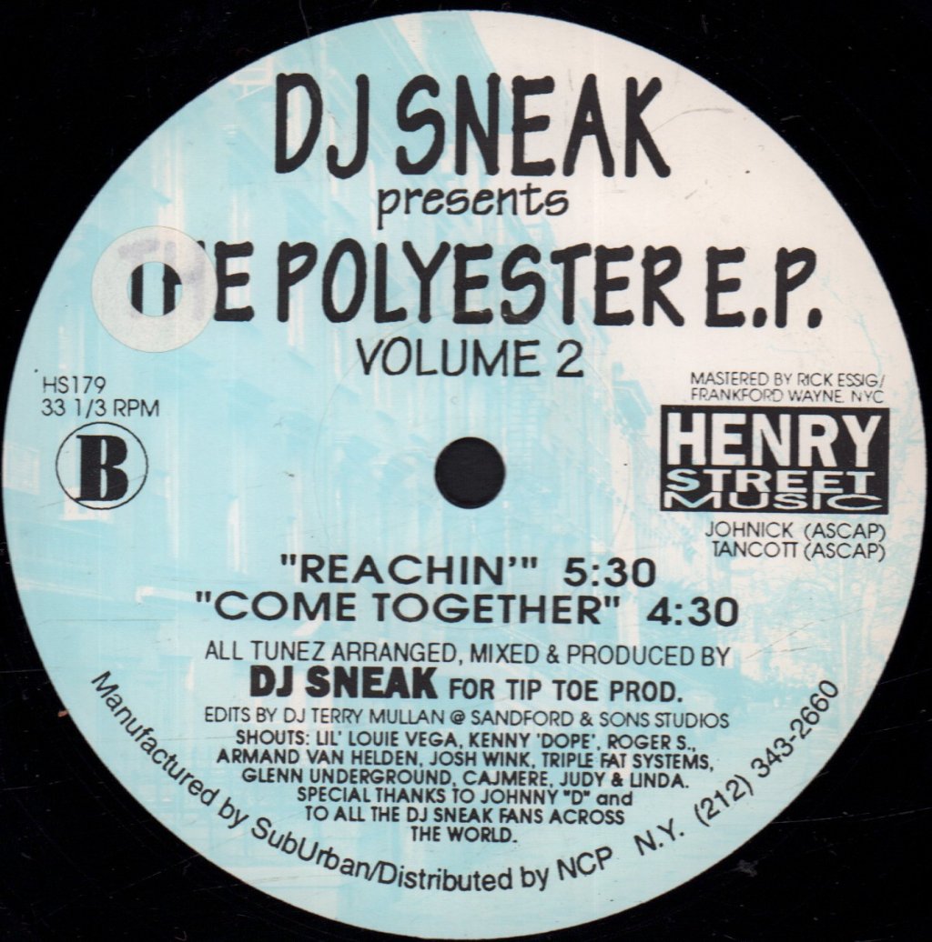 Dj Sneak - Polyester E.P. Volume 2 - 12 Inch