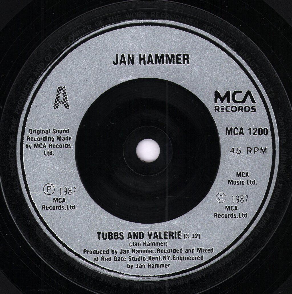 Jan Hammer - Tubbs And Valerie - 7 Inch