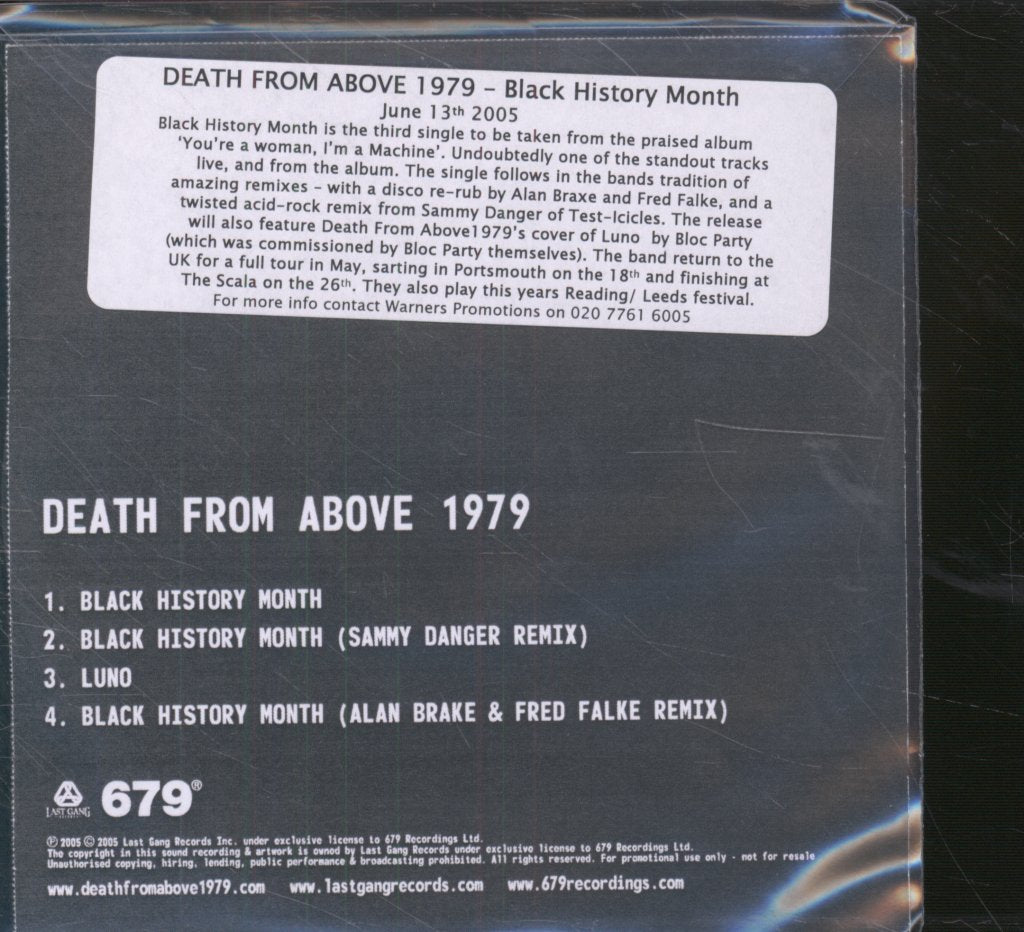 Death From Above 1979 - Black History Month - Cdr