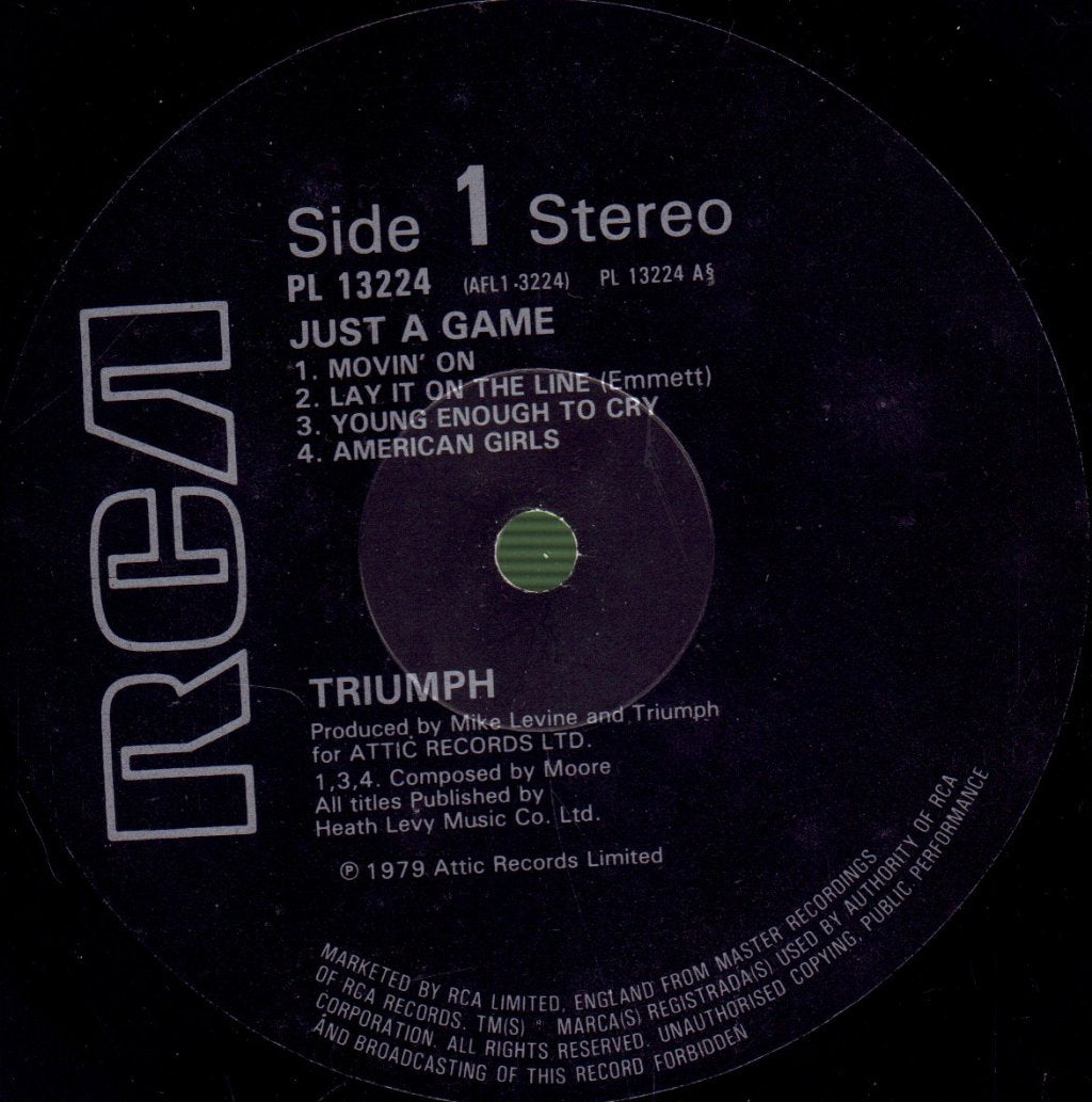 Triumph - Just A Game - Lp