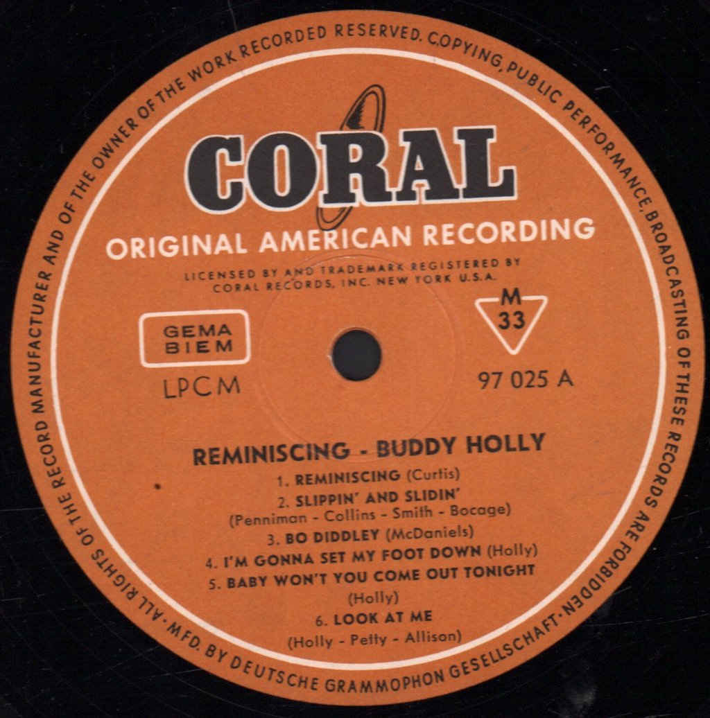 Buddy Holly - Reminiscing - Lp