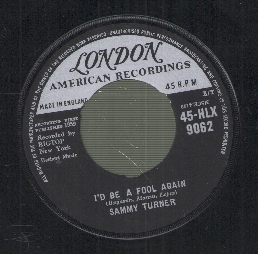 Sammy Turner - Paradise - 7 Inch