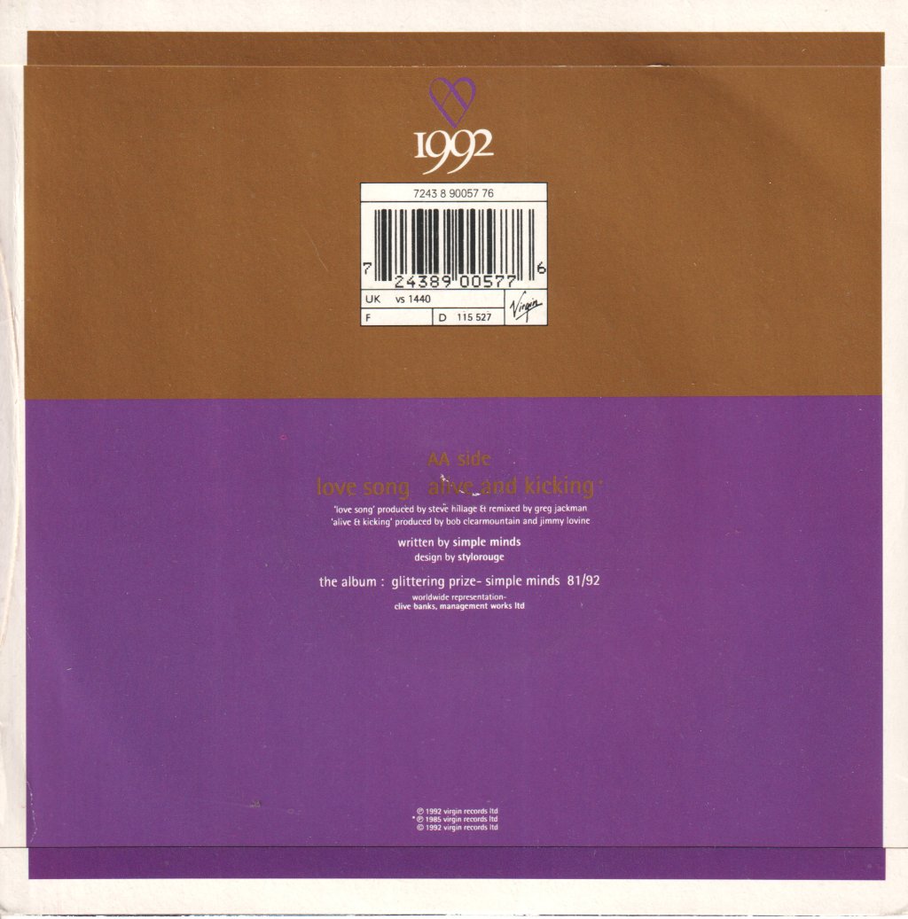Simple Minds - Love Song - 7 Inch