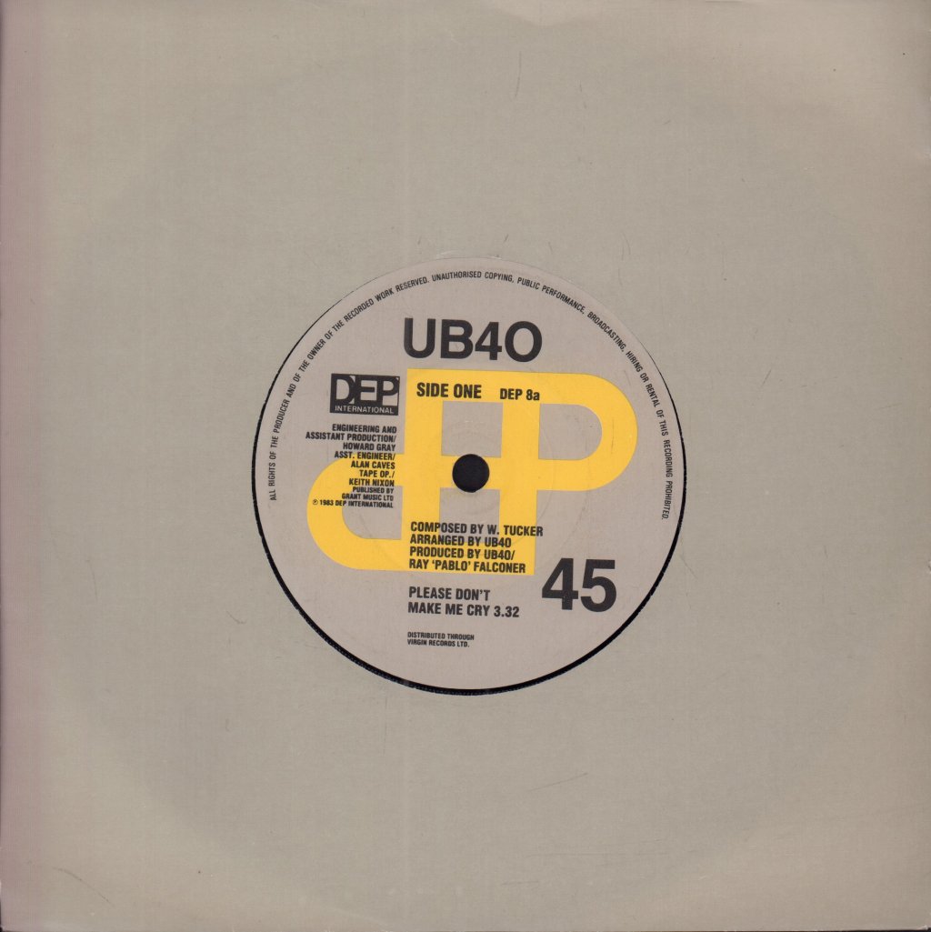 UB40 - Please Don't Make Me Cry - 7 Inch