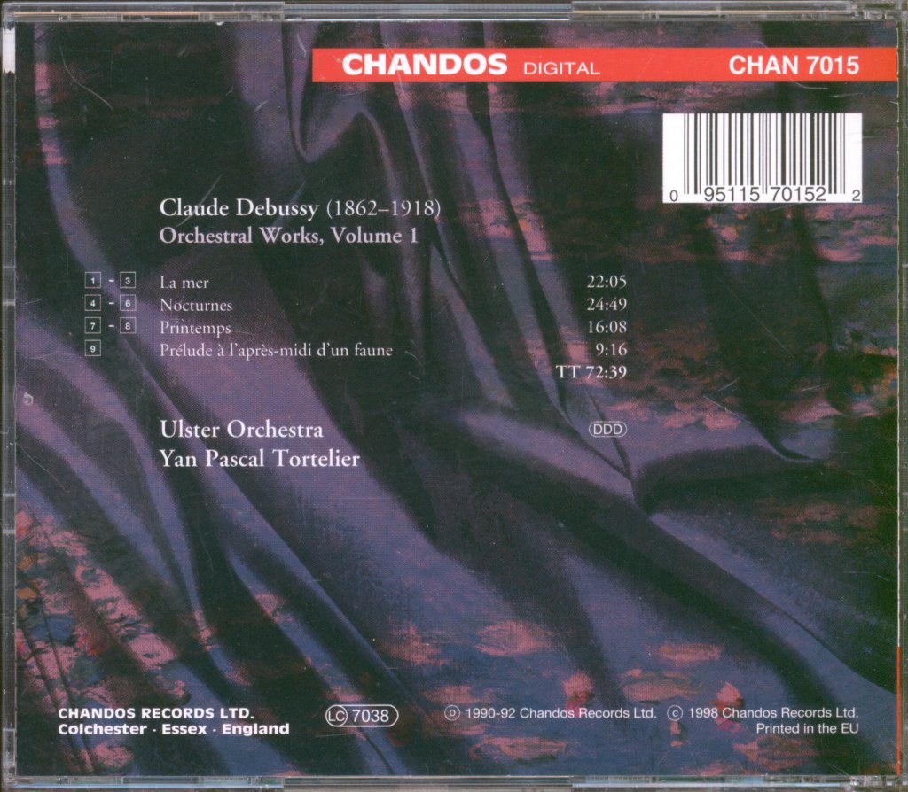 Ulster Orchestra, Yan Pascal Tortelier - Debussy - Orchestral Works Volume 1 - Cd