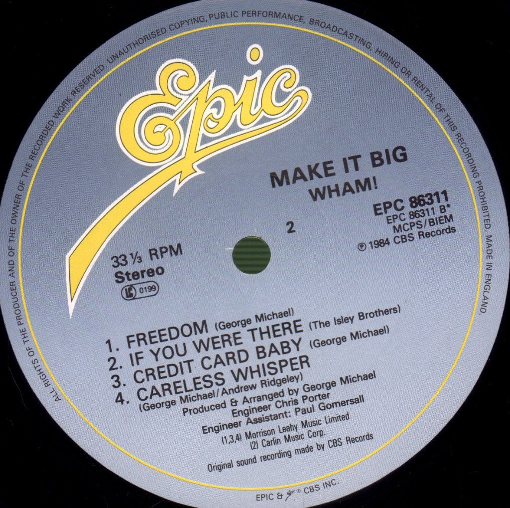 Wham - Make It Big - Lp