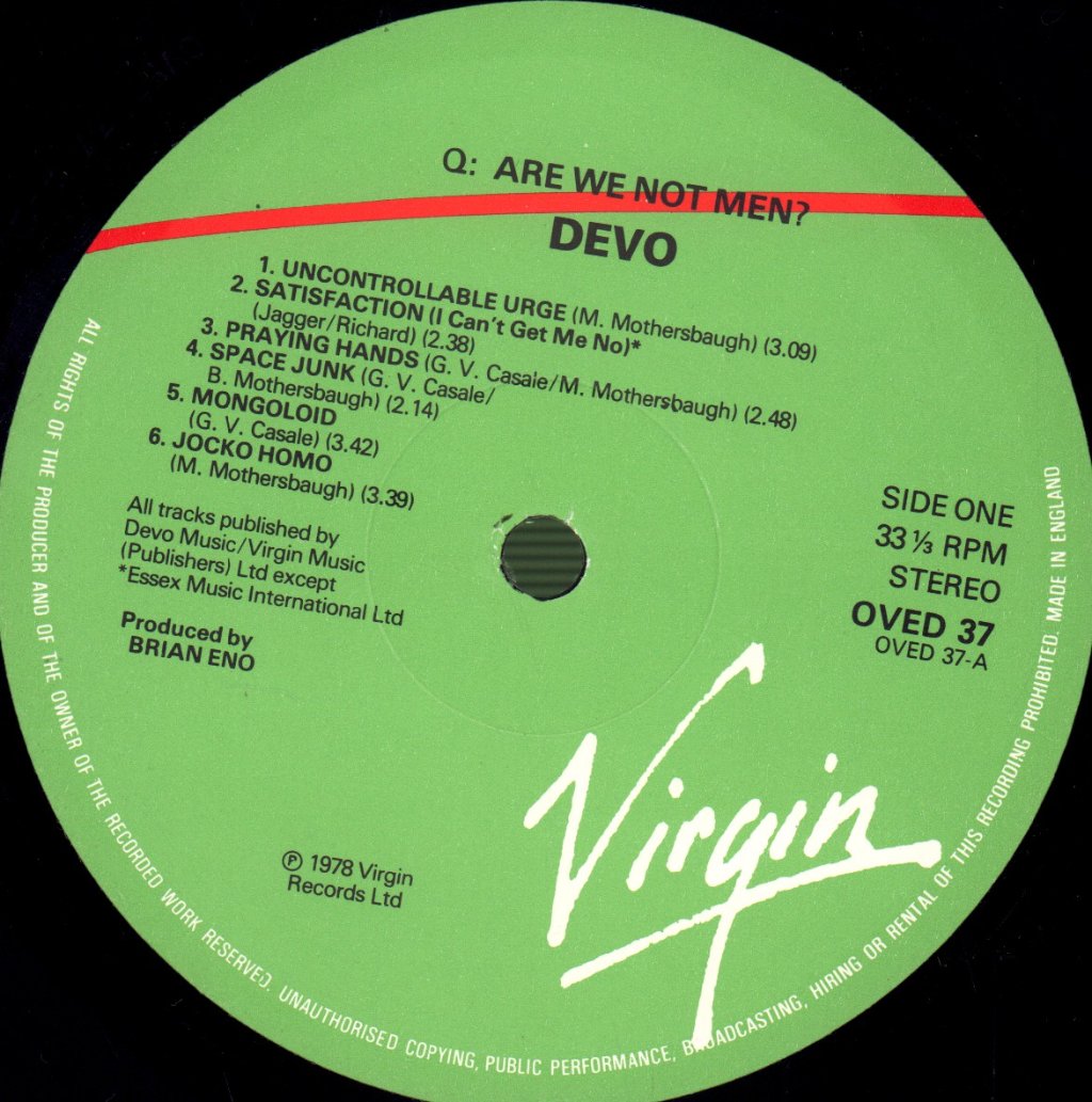Devo - Are We Not Men - Lp