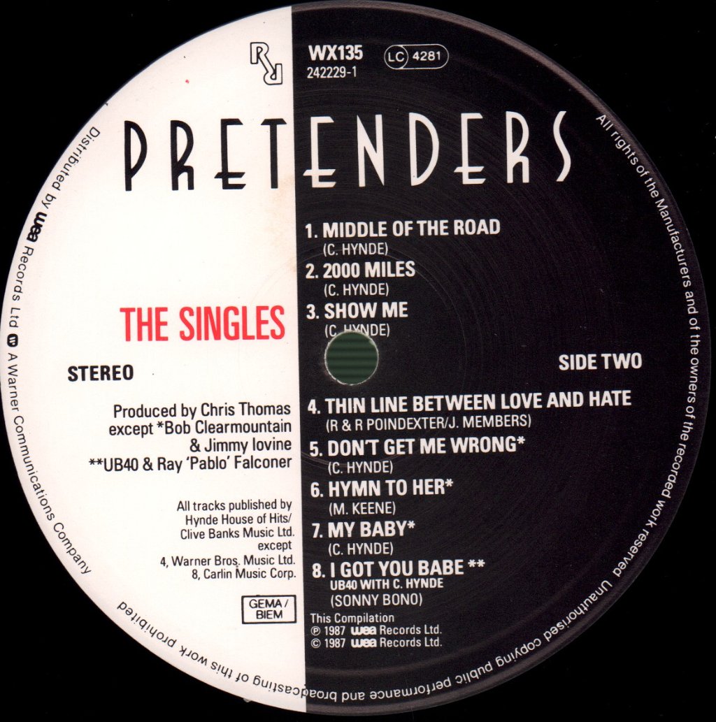 Pretenders - Singles - Lp
