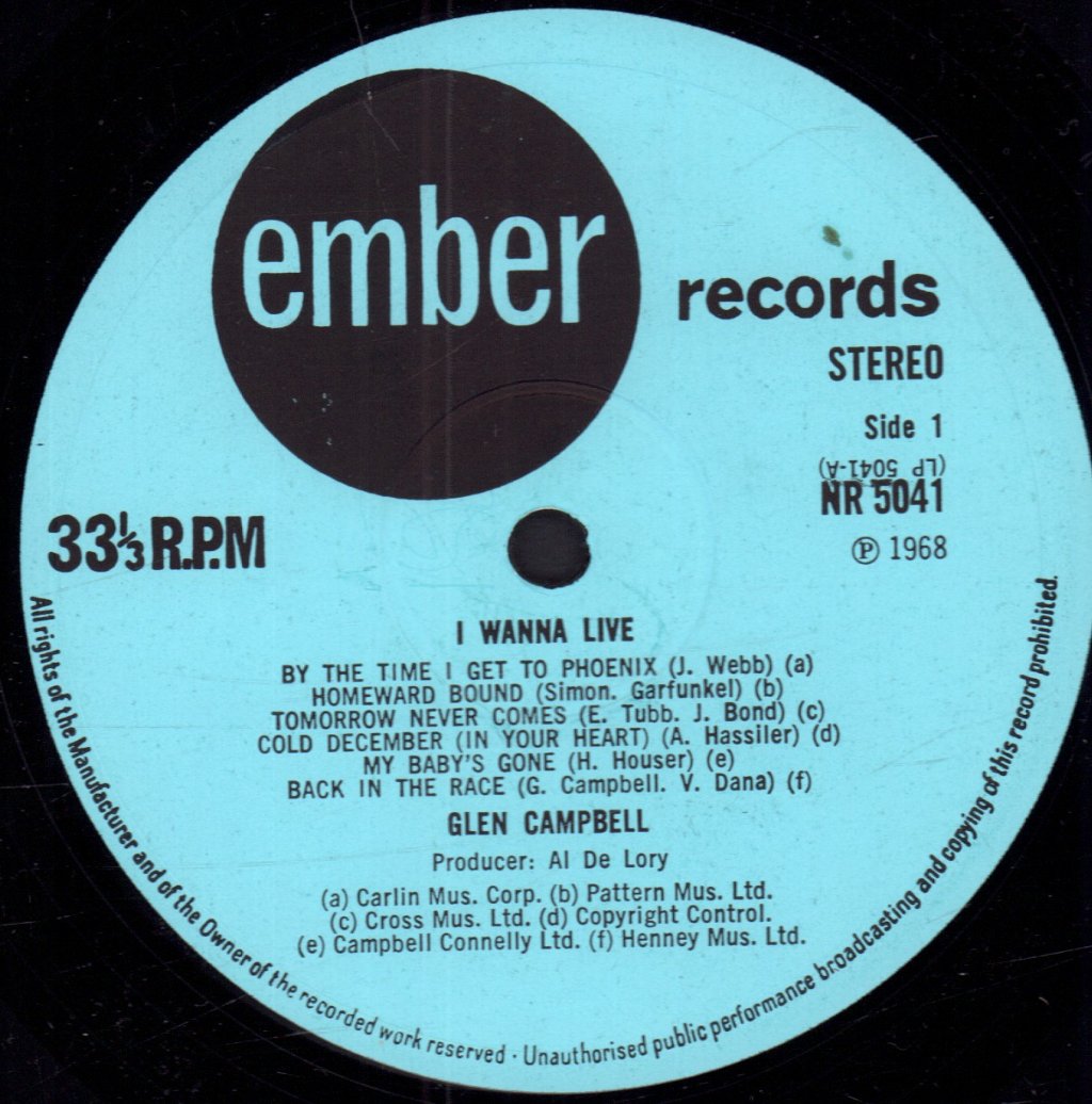 Glen Campbell - By The Time I Get To Phoenix - Lp