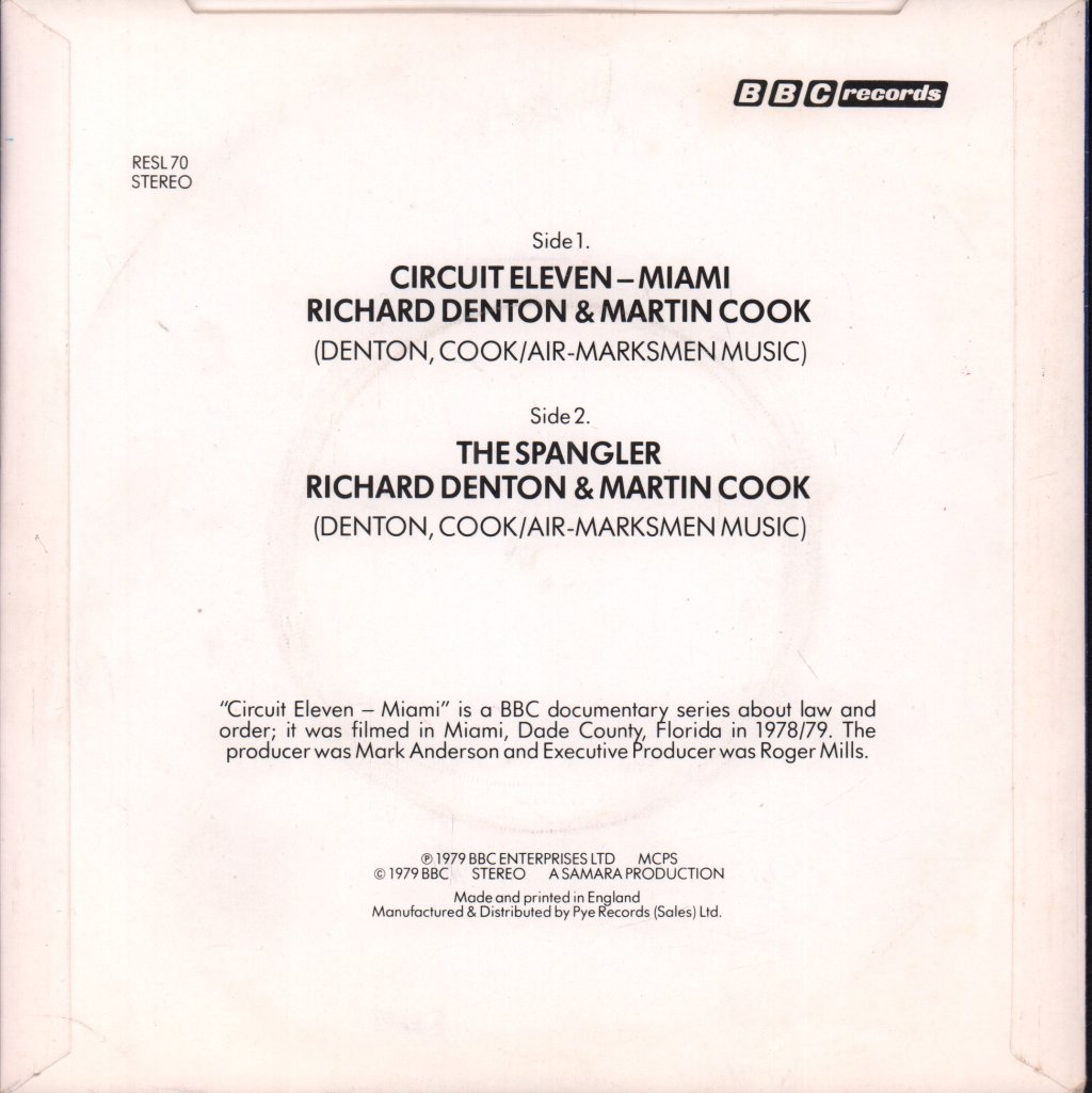 Richard Denton And Martin Cook - Circuit Eleven Miami - 7 Inch