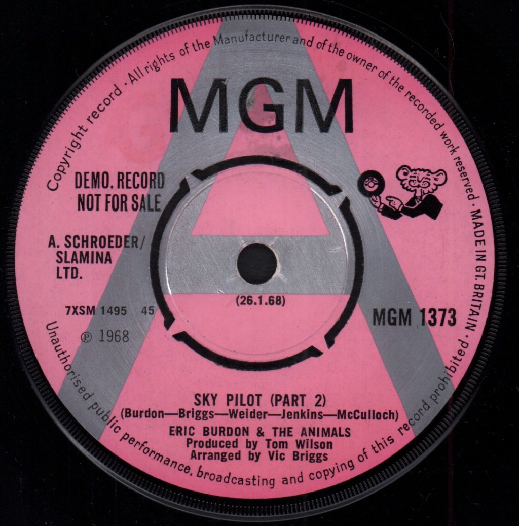 Eric Burdon And The Animals - Sky Pilot - 7 Inch