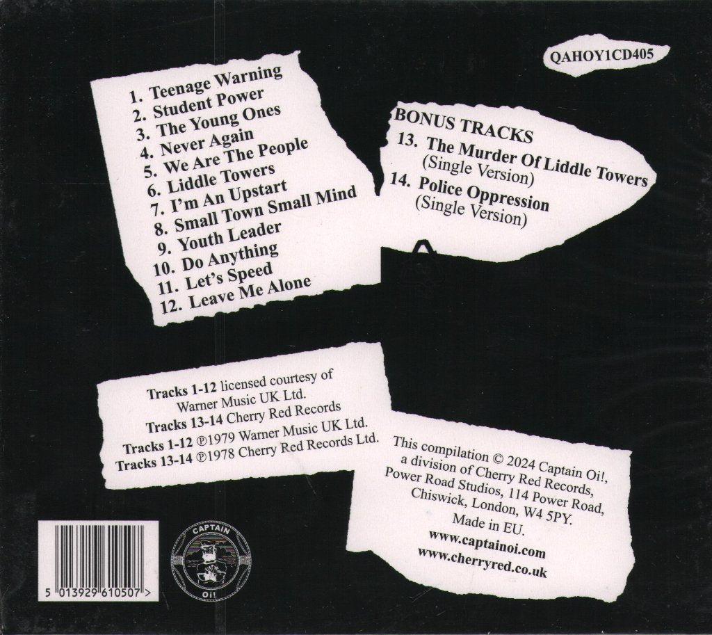 Angelic Upstarts - Teenage Warning - Cd