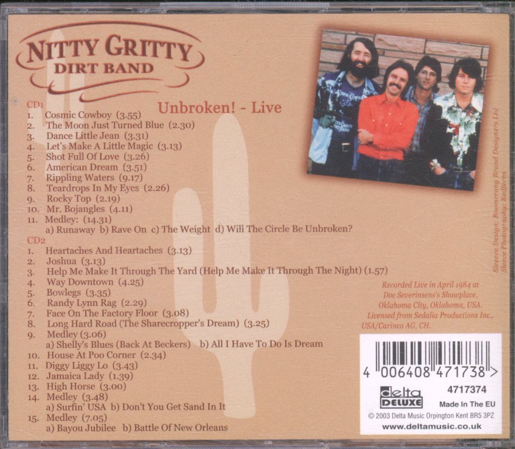 Nitty Gritty Dirt Band - Unbroken Live! - Double Cd
