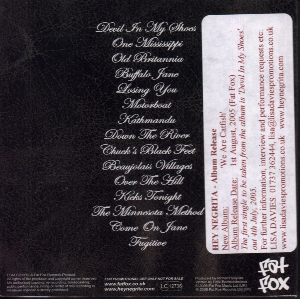 Hey Negrita - We Are Catfish - Cd