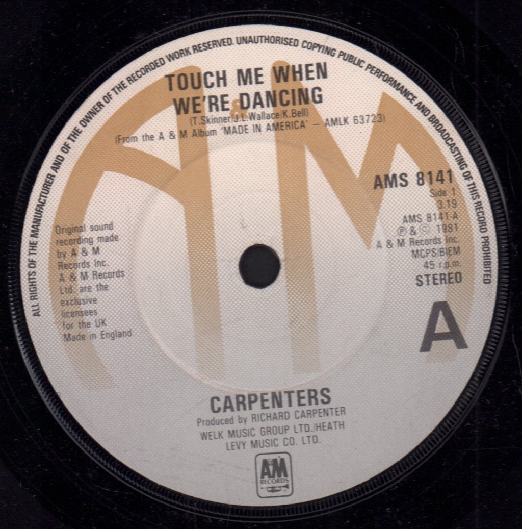 Carpenters - Touch Me When We're Dancing - 7 Inch