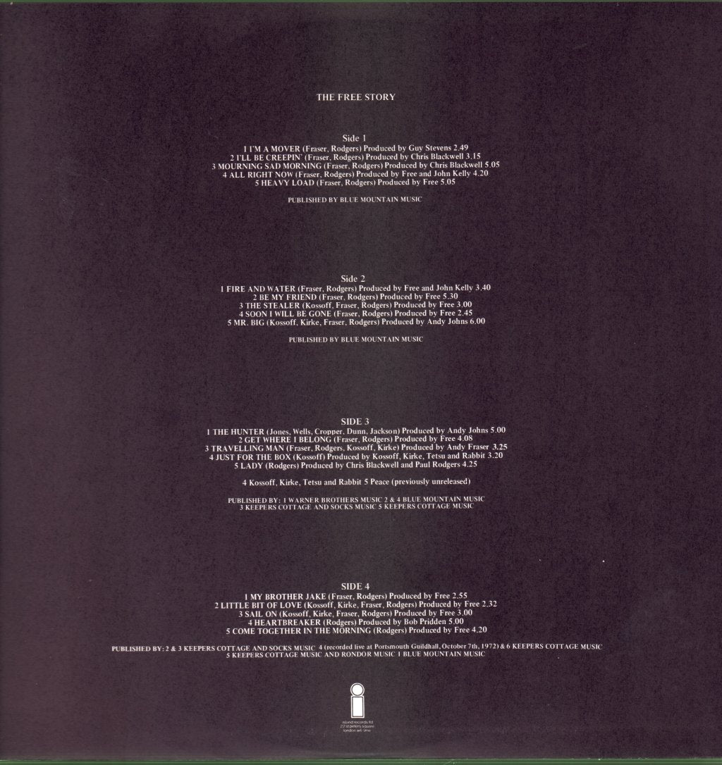 Free - Free Story - Double Lp