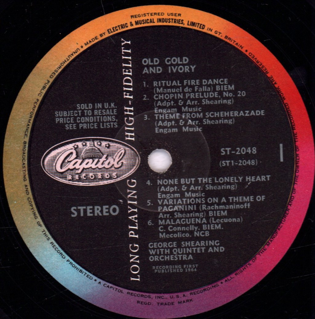 George Shearing - Old Gold And Ivory - Lp