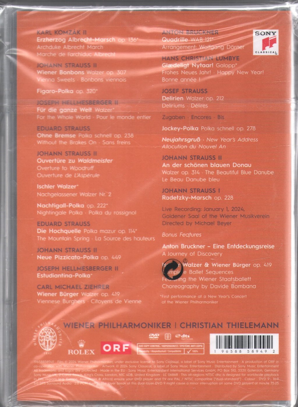 Christian Thielemann and Vienna Philharmonic Orchestra - Neujahrskonzert 2024 / New Year'S Concert 2024 - Dvd