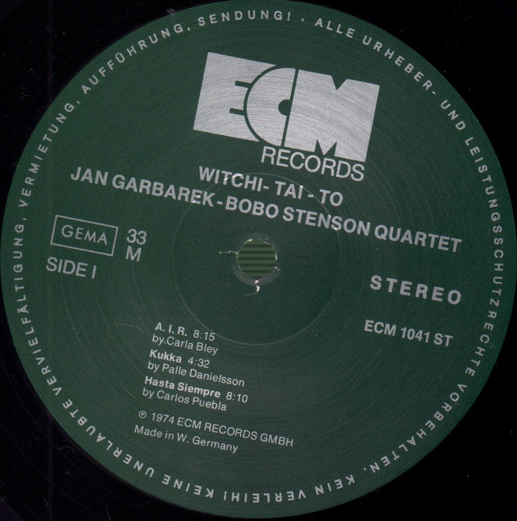 Jan Garbarek - Bobo Stenson Quartet - Witchi-Tai-To - Lp