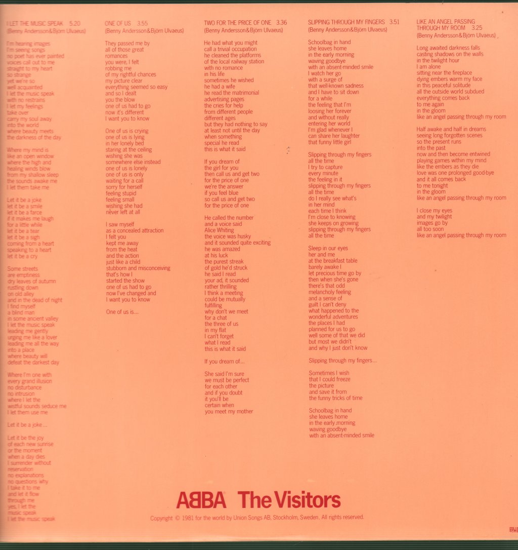 ABBA - Visitors - Lp