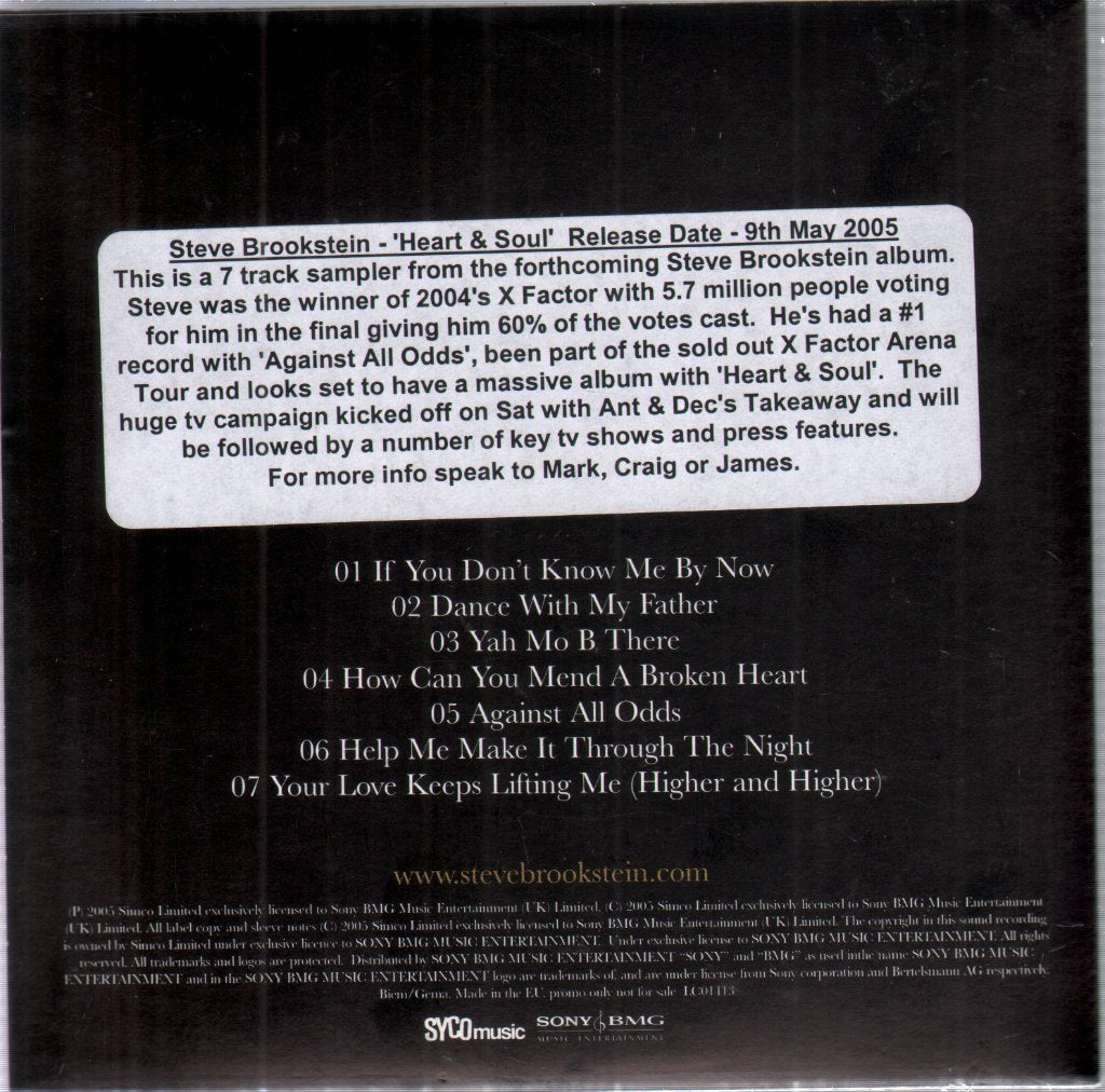 Steve Brookstein - Heart And Soul - Cdr