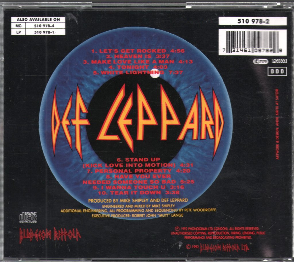 Def Leppard - Adrenalize - Cd