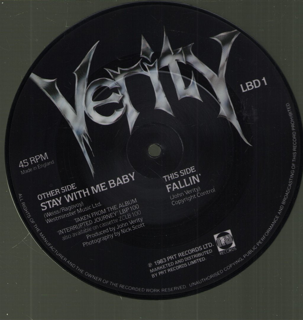 Verity (Rock/Metal Group) - Stay With Me Baby - 7 Inch