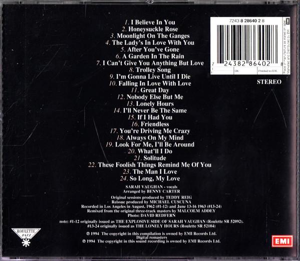 Sarah Vaughan - Benny Carter Sessions - Cd