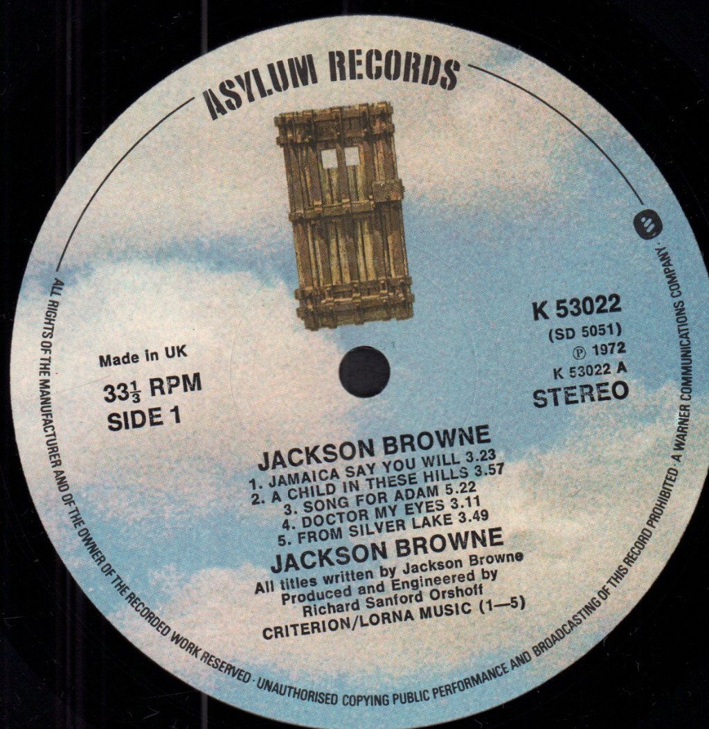 Jackson Browne - Saturate Before Using - Lp