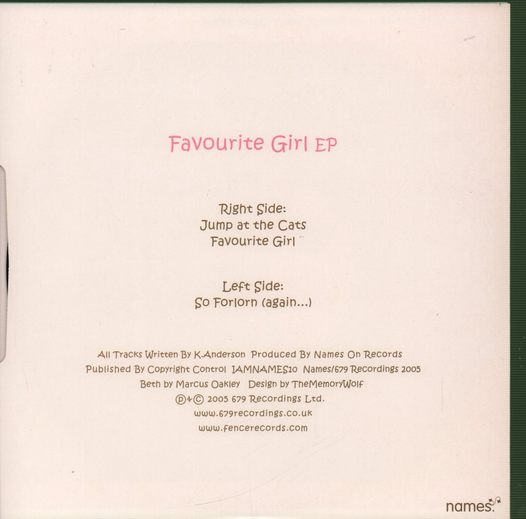 King Creosote - Favourite Girl EP - 10 Inch