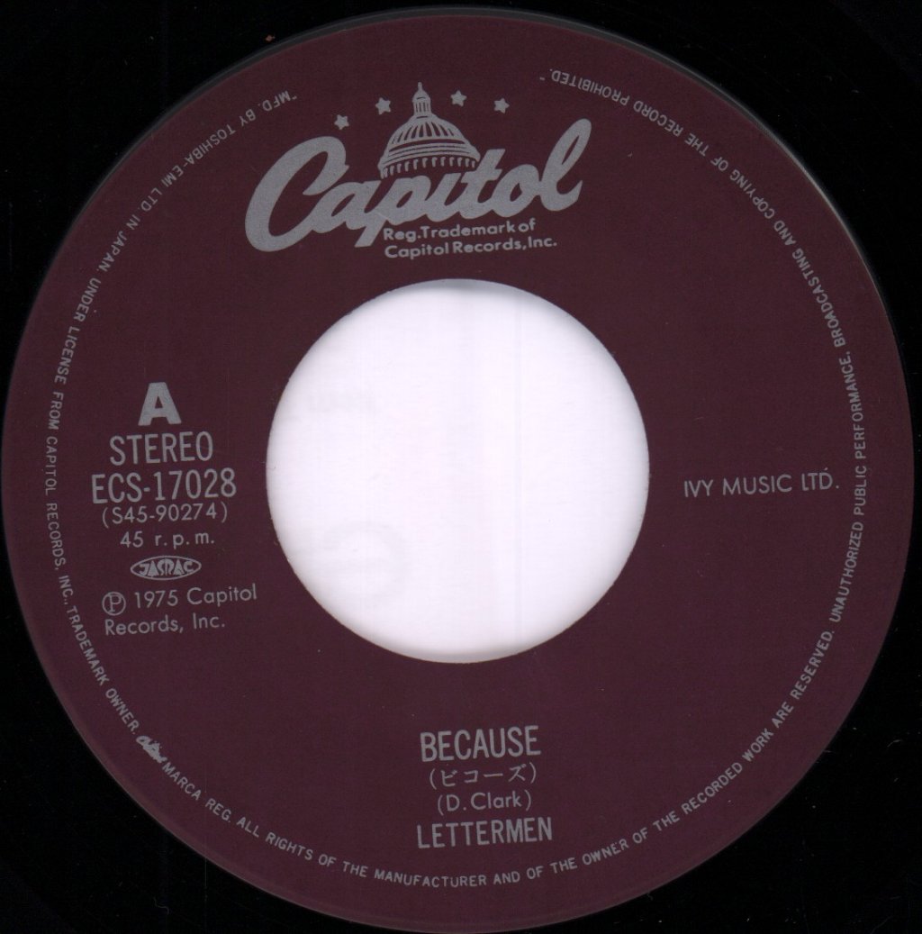 Lettermen - Because - 7 Inch