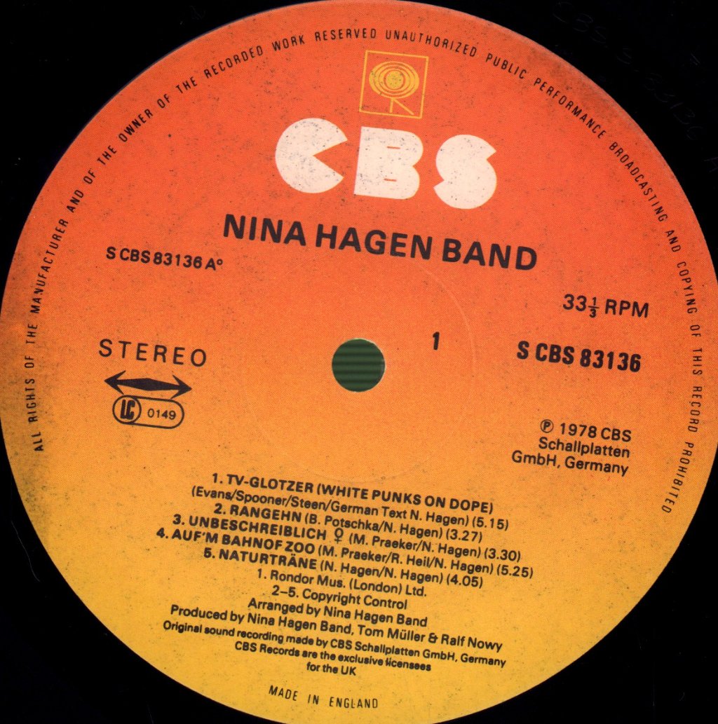 Nina Hagen Band - Nina Hagen Band - Lp