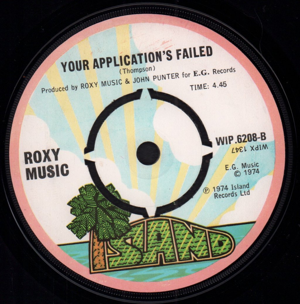 Roxy Music - All I Want Is You - 7 Inch