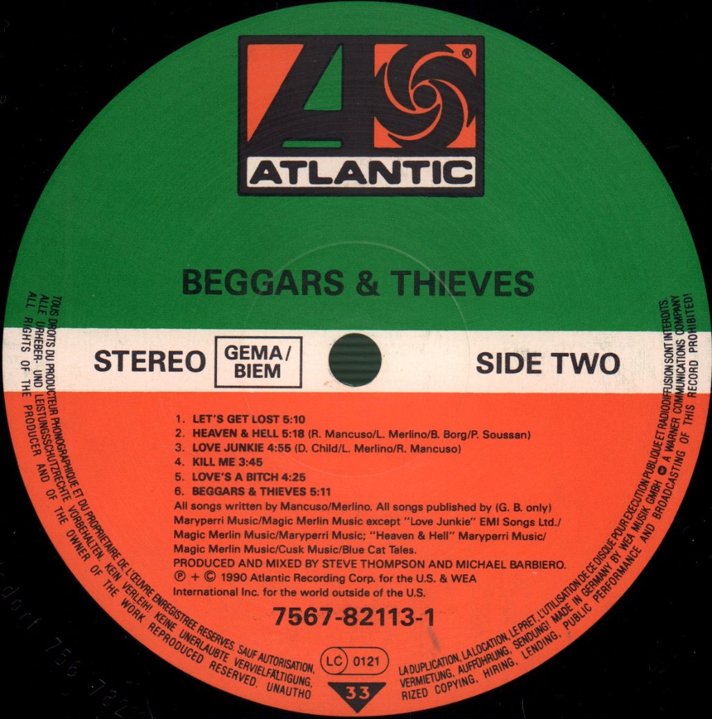 Beggars And Thieves - Beggars And Thieves - Lp