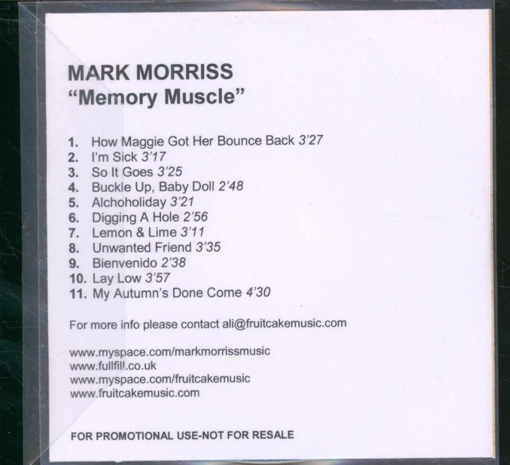 Mark Morriss - Memory Muscle - Cdr