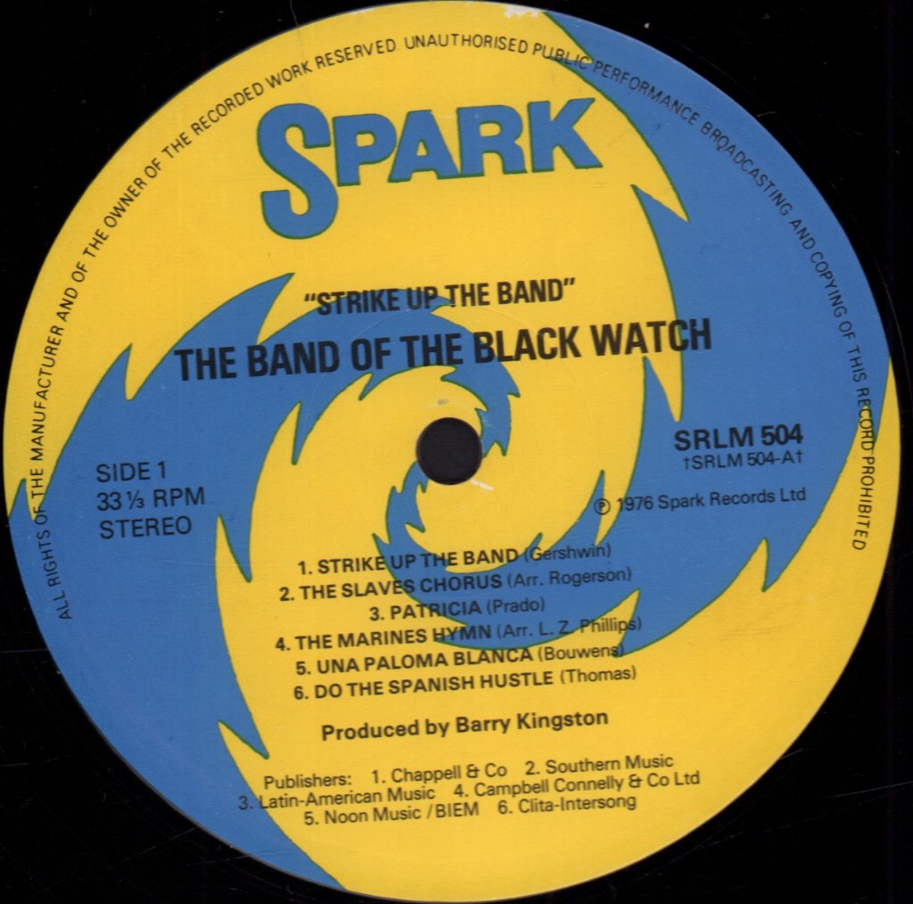Band Of The Black Watch - Strike Up The Band - Lp