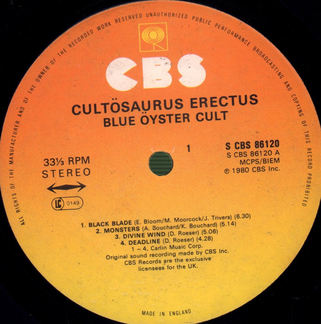 Blue Oyster Cult - Cultosaurus Erectus - Lp