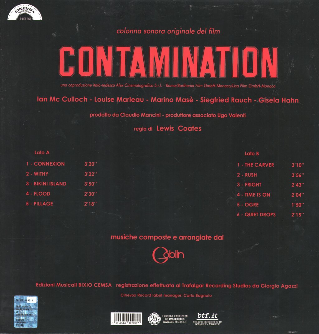 Goblin - Contamination (Colonna Sonora Originale Del Film) - Lp