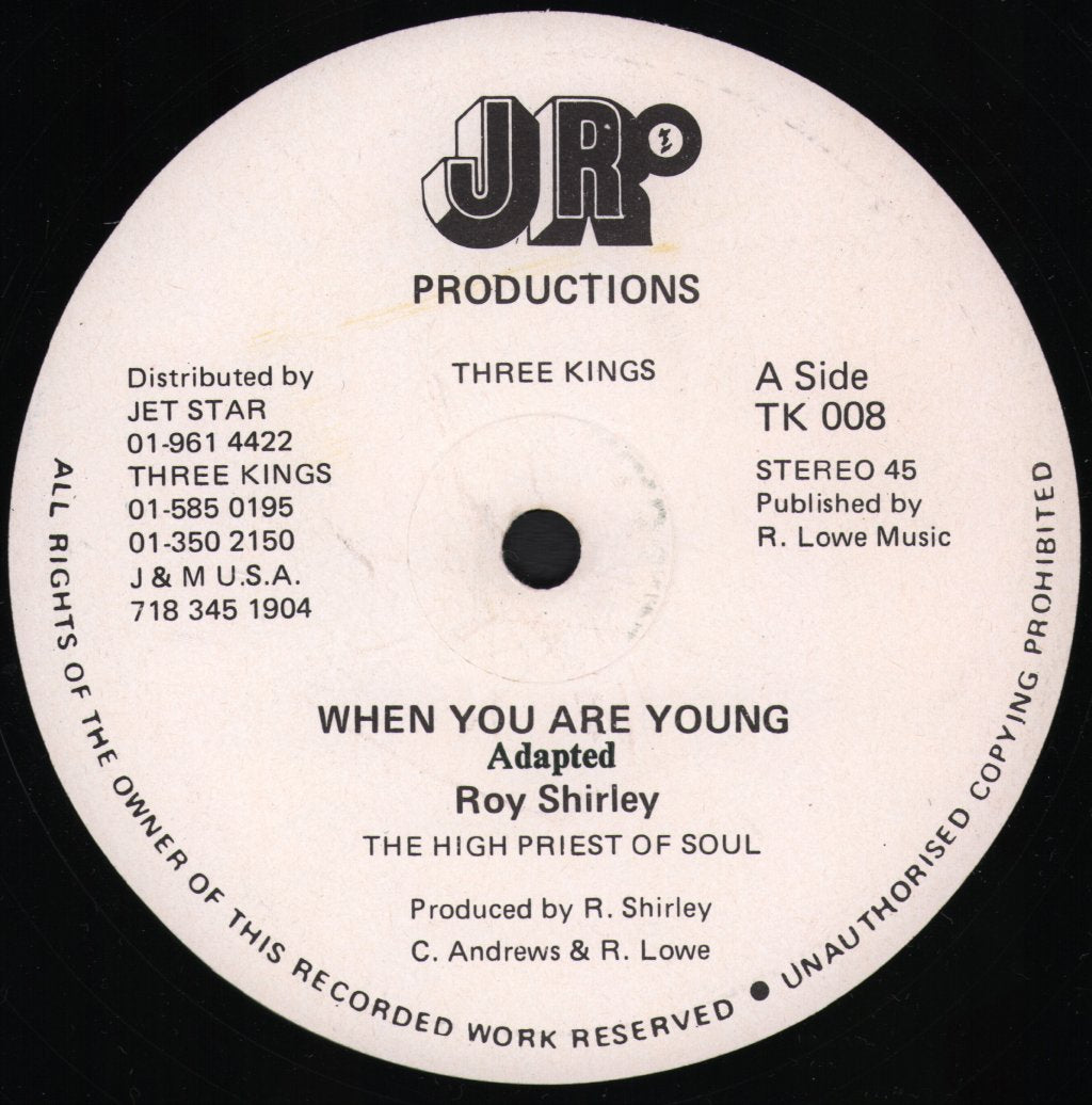 Roy Shirley - When You Are Young - 12 Inch