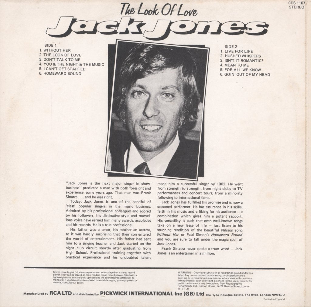 Jack Jones - Look Of Love - Lp