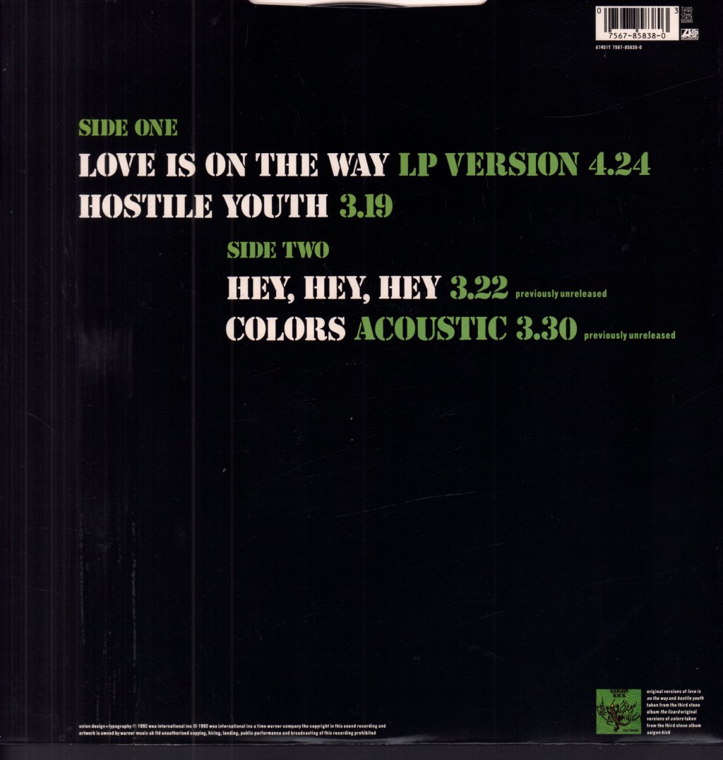 Saigon Kick - Love Is On The Way - 12 Inch
