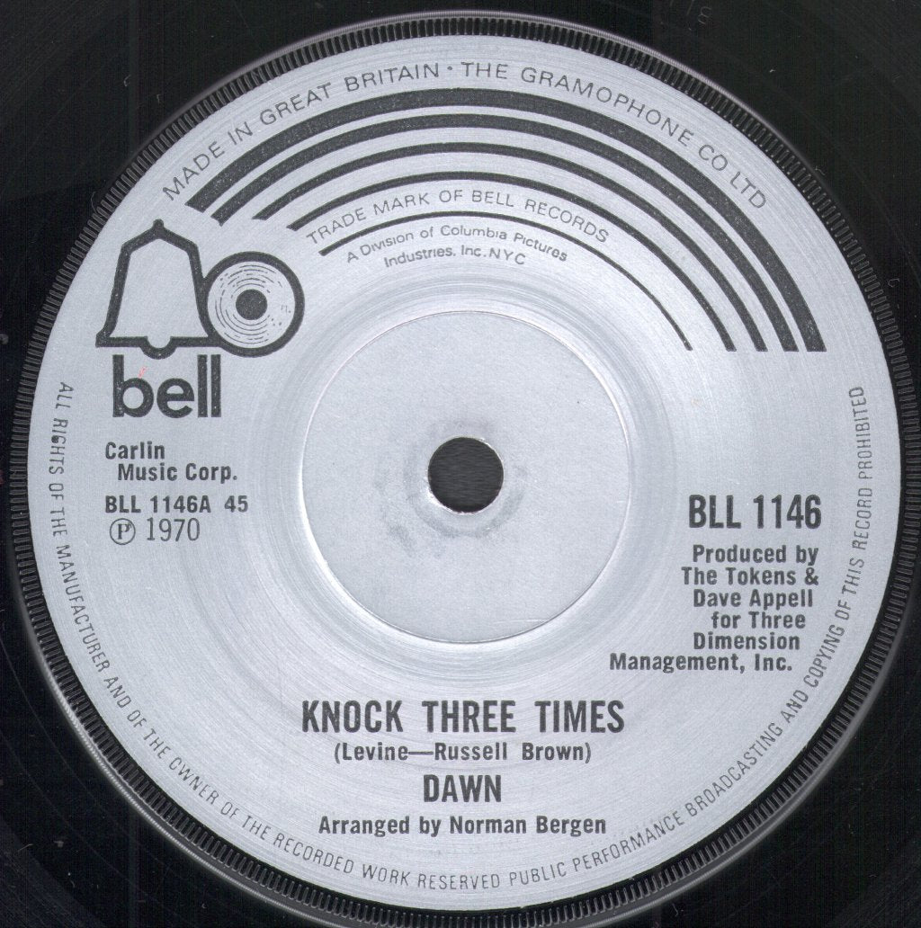 Dawn (70'S Artist) - Knock Three Times - 7 Inch