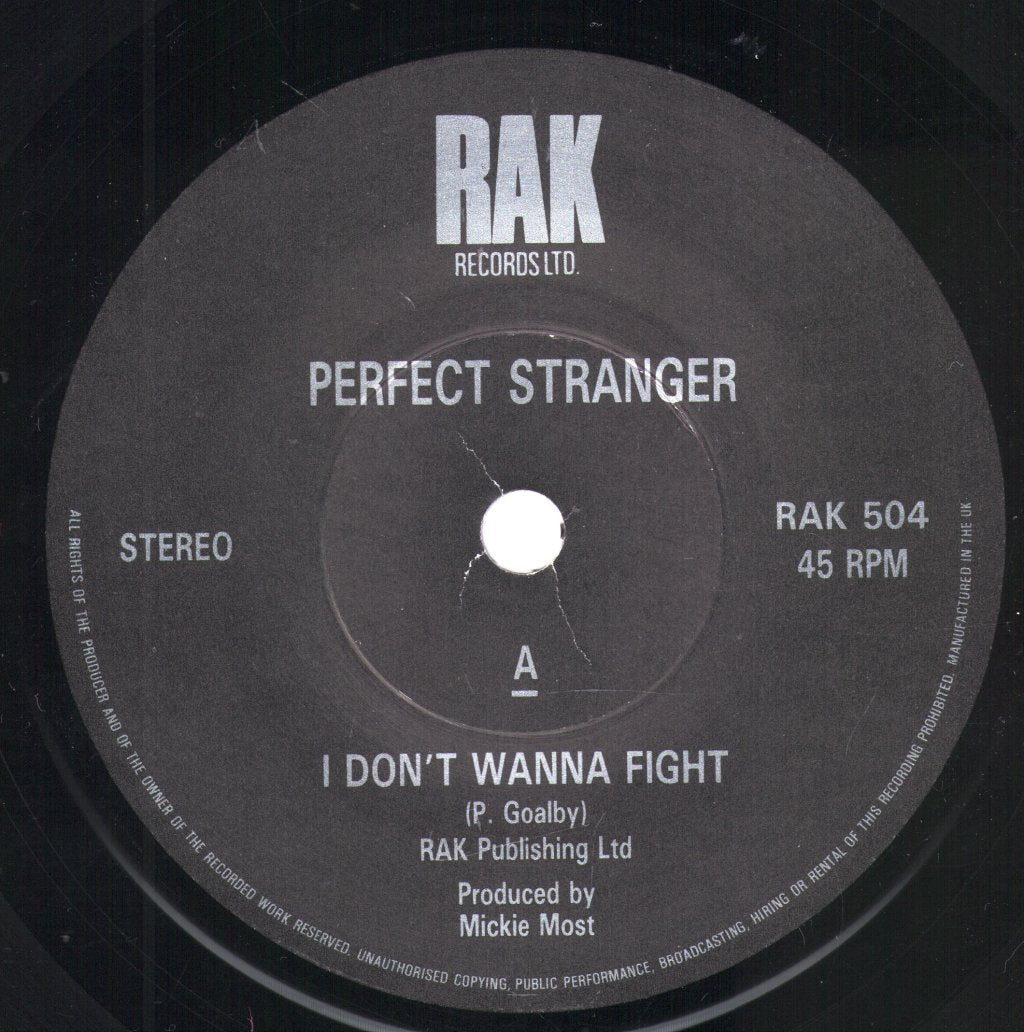 Perfect Stranger - I Don't Wanna Fight - 7 Inch