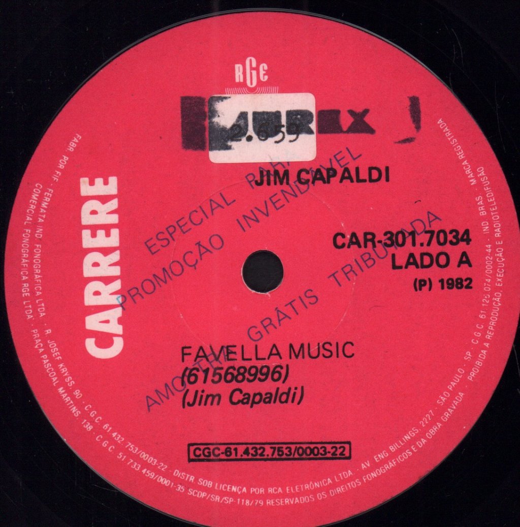 Jim Capaldi - Favella Music - 7 Inch