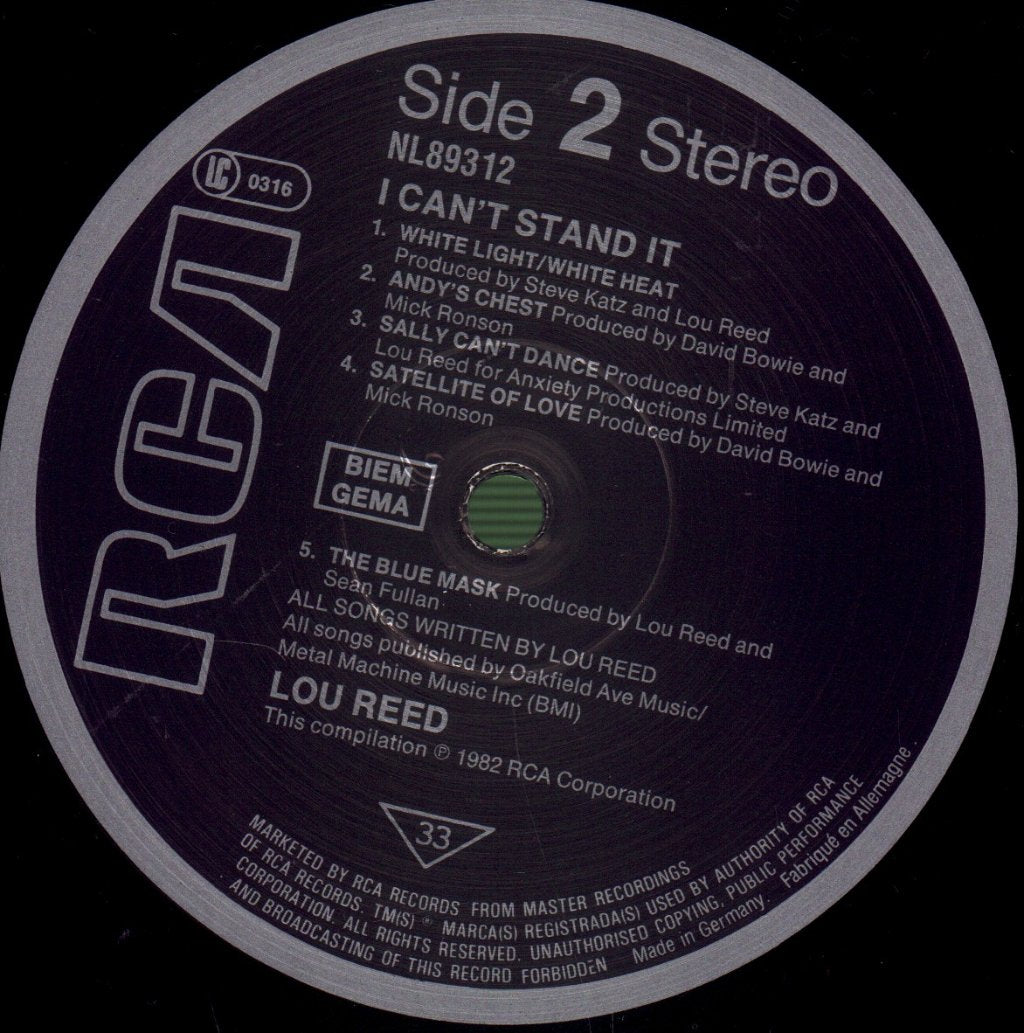 Lou Reed - I Can't Stand It - Lp