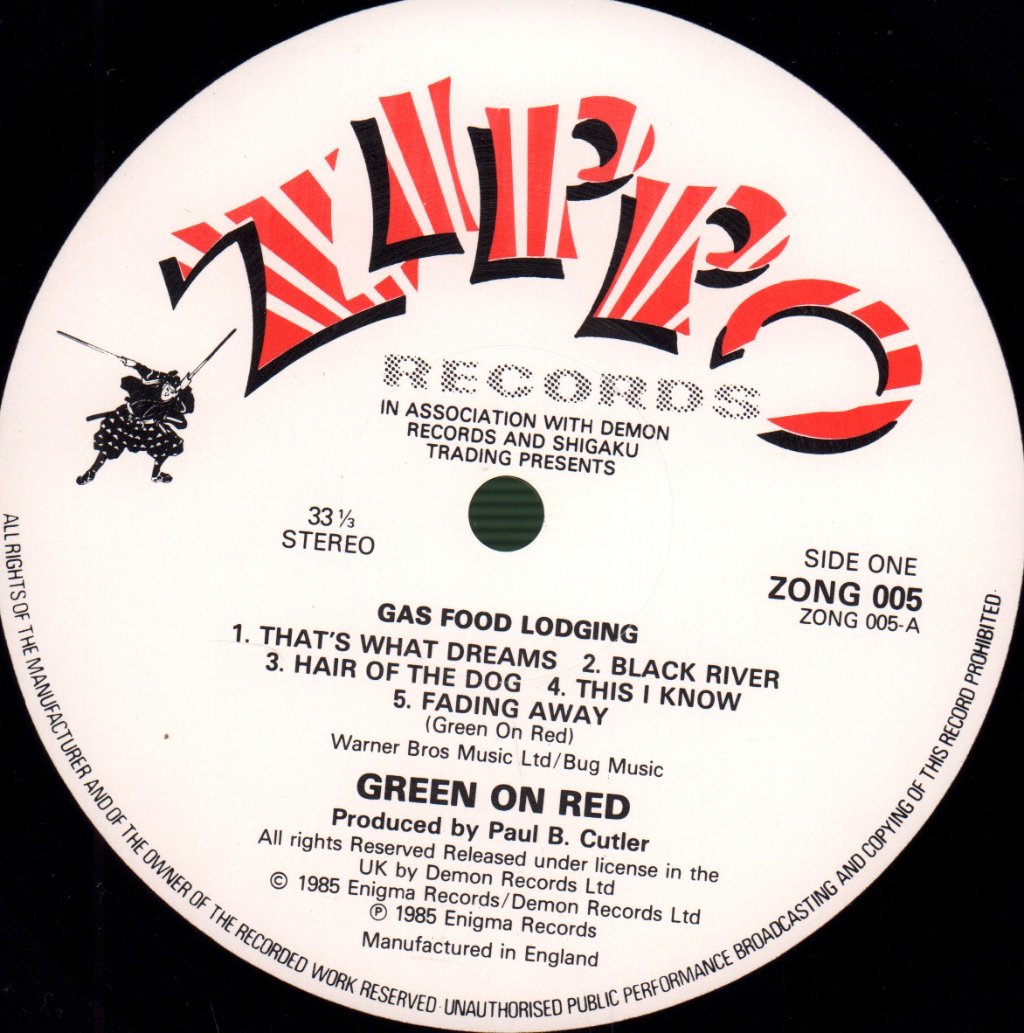 Green On Red - Gas Food Lodging - Lp